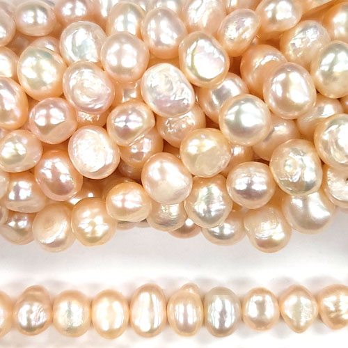 FRESHWATER PEARL SIDED 6-9MM NATURAL PEACH